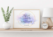 Load image into Gallery viewer, Kind words are like honey- sweet to the soul and healthy for the body Proverbs 16:24 - Bible verse wall art
