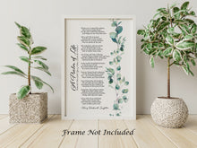 Load image into Gallery viewer, A Psalm of Life Poem - Henry Wadsworth Longfellow Poetry Poster Print