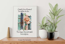 Load image into Gallery viewer, A Reader Lives a Thousand Lives Before She Dies Quote About Reading - Physical Art Print Without Frame - Reading Nook Decor