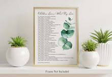 Load image into Gallery viewer, Children Learn What They Live - Dorothy Law Nolte - Wall Art Poster Print - New Parents Gift - Physical Print Without Frame