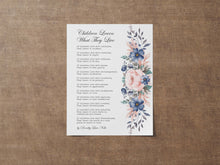 Load image into Gallery viewer, Children Learn What They Live Poem - Dorothy Law Nolte - Wall Art Poster Print - New Parents Gift - Physical Print Without Frame