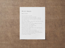 Load image into Gallery viewer, Wild Geese Poem Poster Print - Mary Oliver Poem