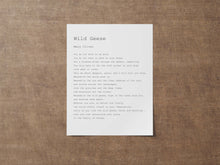 Load image into Gallery viewer, Wild Geese Poem Poster Print - Mary Oliver Poem