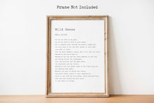 Load image into Gallery viewer, Wild Geese Poem Poster Print - Mary Oliver Poem