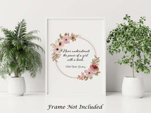Load image into Gallery viewer, Never underestimate the power of a girl with a book - Ruth Bader Ginsburg Wall Art - RBG Print - Physical Art Print Without Frame