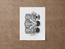 Load image into Gallery viewer, 3 Wise Astronauts Poster Print - Three wise monkeys - see no evil, hear no evil, speak no evil