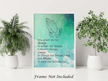 Load image into Gallery viewer, The Serenity Prayer Print - Reinhold Niebuhr - sobriety gift Alcoholics Anonymous twelve step recovery Physical Print Without Frame