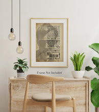 Load image into Gallery viewer, Hunter S Thompson - Life should not be a journey to the grave ... "Wow! What a Ride!” - literary print wall art - UNFRAMED