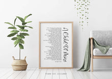 Load image into Gallery viewer, A Child Of Mine - Edgar Guest Poem - To All Parents Poem - Girl, Boy, Gender Neutral - Mourning, Grief or Bereavement Poem - Unframed