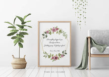 Load image into Gallery viewer, Rilke Quote - Let everything happen to you... No feeling is final Poem Art Poster Print - Physical Print Without Frame