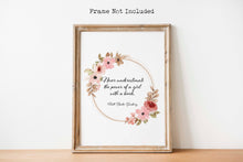 Load image into Gallery viewer, Never underestimate the power of a girl with a book - Ruth Bader Ginsburg Wall Art - RBG Print - Physical Art Print Without Frame