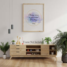 Load image into Gallery viewer, Hafiz Quote Print - Change rooms in your mind for a day - Physical Poster Print Without Frame - Hafez Poem