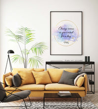 Load image into Gallery viewer, Hafiz Quote Print - Change rooms in your mind for a day - Physical Poster Print Without Frame - Hafez Poem