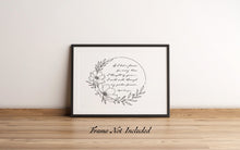 Load image into Gallery viewer, If I had a flower for every time I thought of you... Alfred Lord Tennyson Love Quote Poster Print - Thinking of you gift