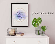 Load image into Gallery viewer, Hafiz Quote Print - Change rooms in your mind for a day - Physical Poster Print Without Frame - Hafez Poem