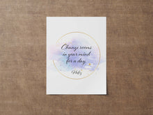 Load image into Gallery viewer, Hafiz Quote Print - Change rooms in your mind for a day - Physical Poster Print Without Frame - Hafez Poem