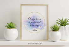 Load image into Gallery viewer, Hafiz Quote Print - Change rooms in your mind for a day - Physical Poster Print Without Frame - Hafez Poem