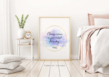 Load image into Gallery viewer, Hafiz Quote Print - Change rooms in your mind for a day - Physical Poster Print Without Frame - Hafez Poem