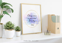 Load image into Gallery viewer, Hafiz Quote Print - Change rooms in your mind for a day - Physical Poster Print Without Frame - Hafez Poem