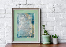 Load image into Gallery viewer, Do Not Love Half Lovers by Kahlil Gibran Poem - Blue and Gold Wall Art Poster Print - Physical Art Print Without Frame