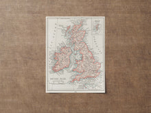 Load image into Gallery viewer, Vintage map of the British Isles from Universal Atlas of the World published in 1900 - Physical Print Without Frame