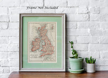 Load image into Gallery viewer, Vintage map of the British Isles from Universal Atlas of the World published in 1900 - Physical Print Without Frame
