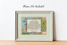 Load image into Gallery viewer, Mark Twain Quote - Travel is fatal to prejudice, bigotry, and narrow-mindedness - book lover Print for home library office wall Art UNFRAMED