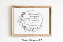 Load image into Gallery viewer, If I had a flower for every time I thought of you... Alfred Lord Tennyson Love Quote Poster Print - Thinking of you gift