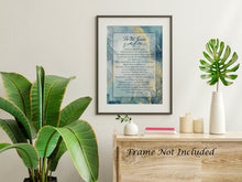 Load image into Gallery viewer, Wild Geese Poem Poster Print - Mary Oliver Poem on a blue and gold background - Physical print without frame