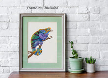 Load image into Gallery viewer, Watercolor Chameleon Poster Print - Lizard painting, Animal Wall Art - Reptile wall art - Physical Print Without Frame -