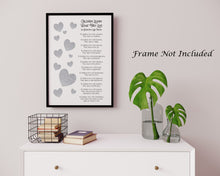 Load image into Gallery viewer, Children Learn What They Live Poem - Dorothy Law Nolte - Wall Art Poster Print - New Parents Gift - Physical Print Without Frame