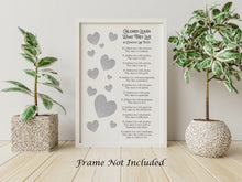 Load image into Gallery viewer, Children Learn What They Live Poem - Dorothy Law Nolte - Wall Art Poster Print - New Parents Gift - Physical Print Without Frame