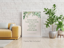 Load image into Gallery viewer, St. Anthony of Padua Print - Actions speak louder than words; let your words teach and your actions speak - Catholic words of wisdom