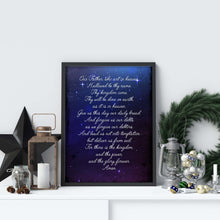 Load image into Gallery viewer, Lord's Prayer Print - Our Father Prayer - UNFRAMED