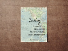 Load image into Gallery viewer, Ibn Battuta Travel Quote- Traveling it leaves you speechless, then turns you into a storyteller - Physical Print Without Frame