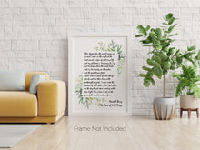 Load image into Gallery viewer, The Peace of Wild Things by Wendell Berry ...&quot;When despair for the world grows in me&quot; - illustrated poem print without frame
