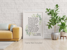 Load image into Gallery viewer, The Peace of Wild Things by Wendell Berry ..."When despair for the world grows in me" - illustrated poem print without frame