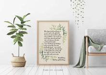 Load image into Gallery viewer, The Peace of Wild Things by Wendell Berry ..."When despair for the world grows in me" - illustrated poem print without frame