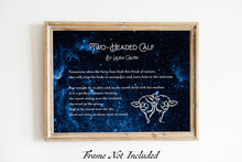 Load image into Gallery viewer, Two Headed Calf by Laura Gilpin - Illustrated Poem Print - There are twice as many stars as usual - Physical Poster Print Without Frame