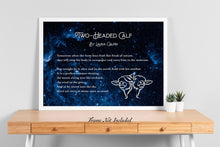 Load image into Gallery viewer, Two Headed Calf by Laura Gilpin - Illustrated Poem Print - There are twice as many stars as usual - Physical Poster Print Without Frame