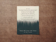 Load image into Gallery viewer, There Will Come Soft Rains Poetry Print - Sara Teasdale Poem Wall Art - Physical Print Without Frame