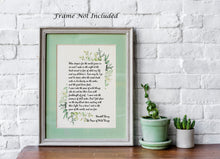Load image into Gallery viewer, The Peace of Wild Things by Wendell Berry ..."When despair for the world grows in me" - illustrated poem print without frame