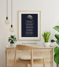 Load image into Gallery viewer, The Moon was But a Chin of Gold - Emily Dickinson Poetry Wall art - Physical Print Without Frame