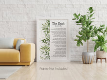 Load image into Gallery viewer, The Dash Poetry Print - Poem By Linda Ellis - Live Your Dash - Funeral Reading - Physical Print Without Frame