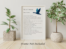 Load image into Gallery viewer, Wild Geese Poem Poster Print - Mary Oliver Poem