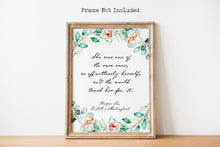 Load image into Gallery viewer, She was one of the rare ones - Harper Lee Quote - so effortlessly herself, and the world loved her for it - Physical Print Without Frame