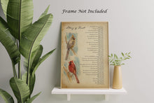 Load image into Gallery viewer, Litany of Trust Poster Print - Pair Of Cardinals Illustrated Prayer - Catholic Prayer for Trust - Catholic Wall Art - Print Without Frame