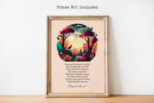 Load image into Gallery viewer, Nothing Gold Can Stay - Robert Frost Poem Print - Nature's first green is gold. Poetry Poster - Physical Print Without Frame