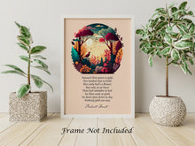 Load image into Gallery viewer, Nothing Gold Can Stay - Robert Frost Poem Print - Nature's first green is gold. Poetry Poster - Physical Print Without Frame