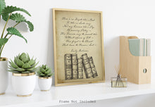 Load image into Gallery viewer, There is no Frigate like a Book - Emily Dickinson Poem Print - Physical Print Without Frame